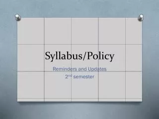 syllabus policy