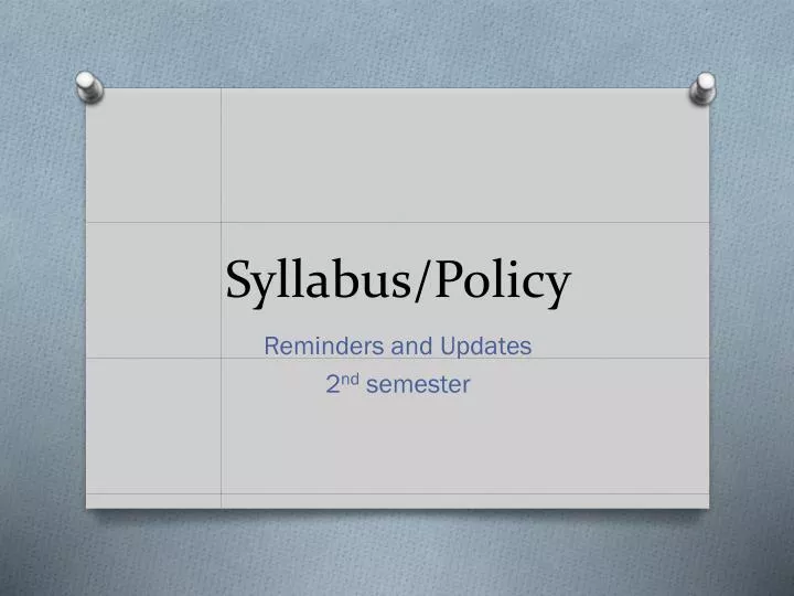 syllabus policy