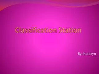 Classification Station