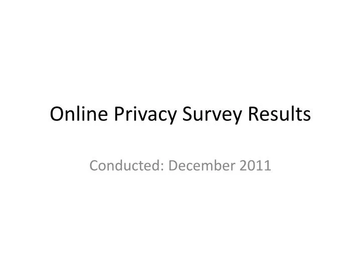 online privacy survey results