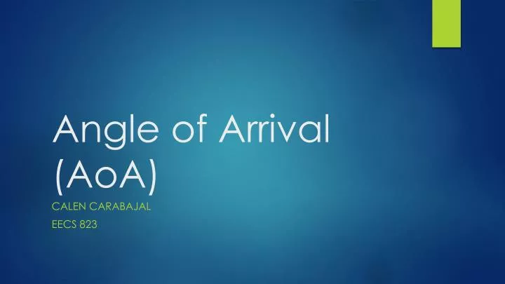 angle of arrival aoa