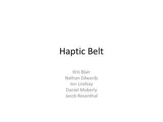 Haptic Belt