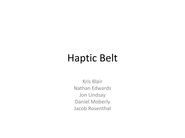haptic belt