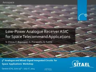 Low-Power Analogue Receiver ASIC for Space Telecommand Applications