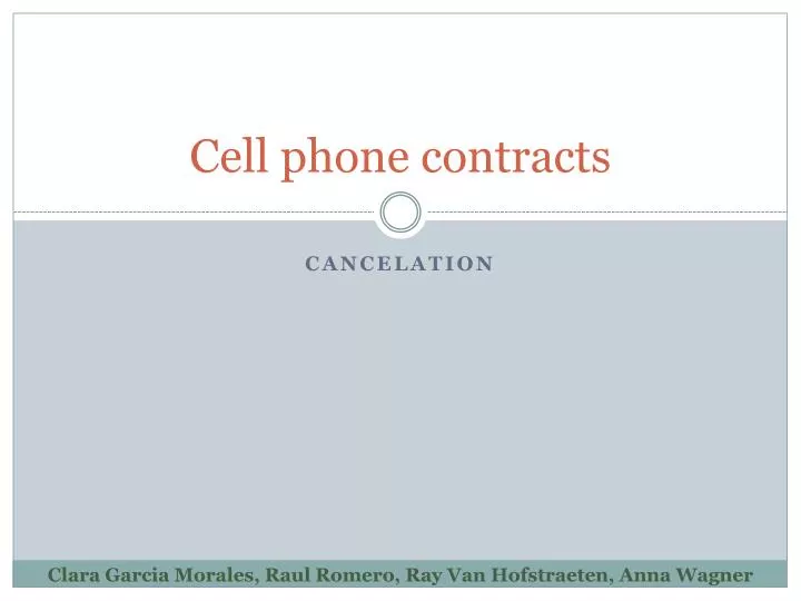 cell phone contracts
