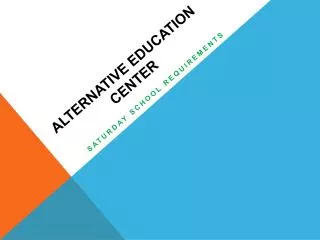 Alternative Education Center