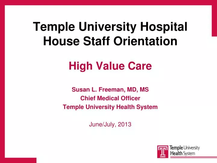 temple university hospital house staff orientation