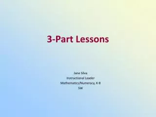 3-Part Lessons