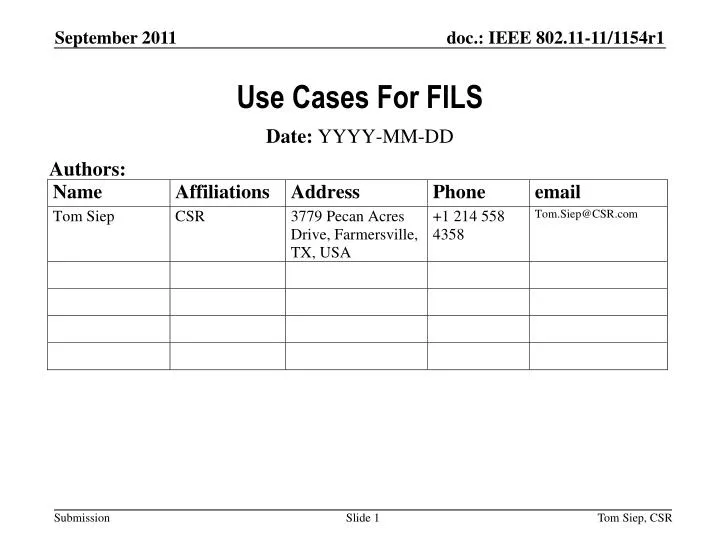 use cases for fils