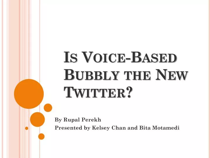 is voice based bubbly the new twitter