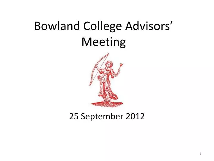 bowland college advisors meeting