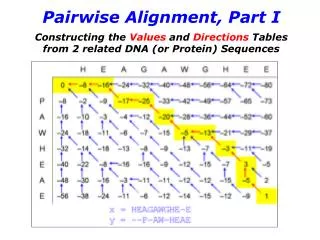 Pairwise Alignment, Part I