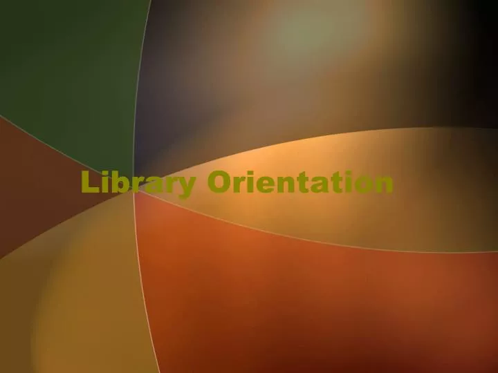 library orientation