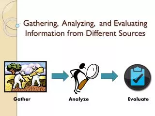 Gathering, Analyzing, and Evaluating Information from Different Sources