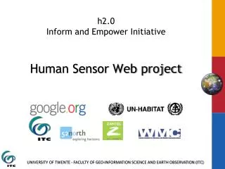 h2.0 Inform and Empower Initiative Human Sensor Web project