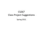 CS267 Class Project Suggestions - slide 1