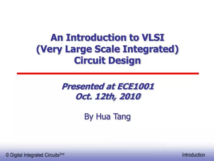an introduction to vlsi very large scale integrated circuit design