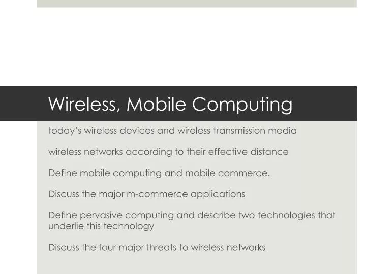 wireless mobile computing