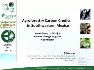 Agroforestry Carbon Credits in Southwestern Mexico