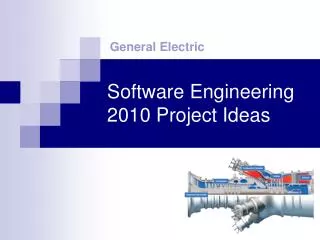 Software Engineering 2010 Project Ideas