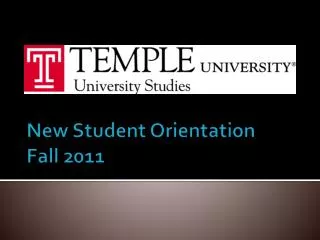New Student Orientation Fall 2011