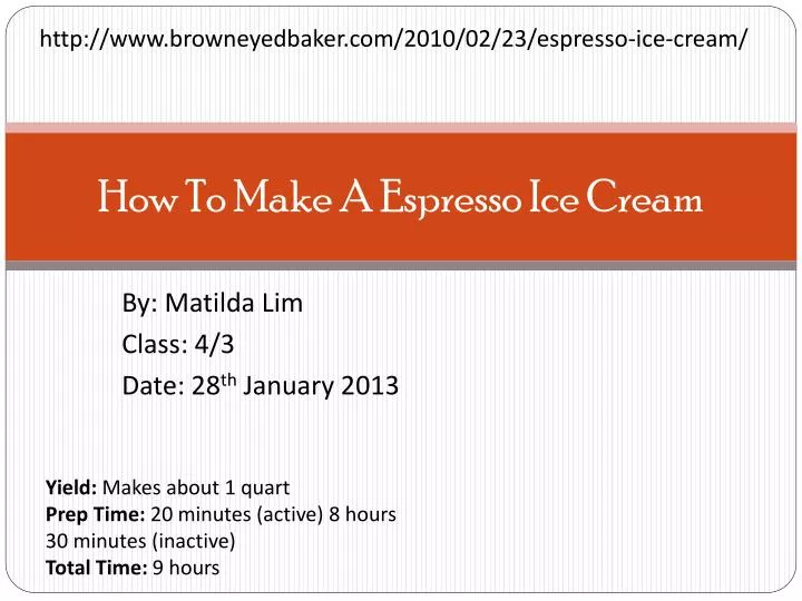 how to make a espresso ice cream