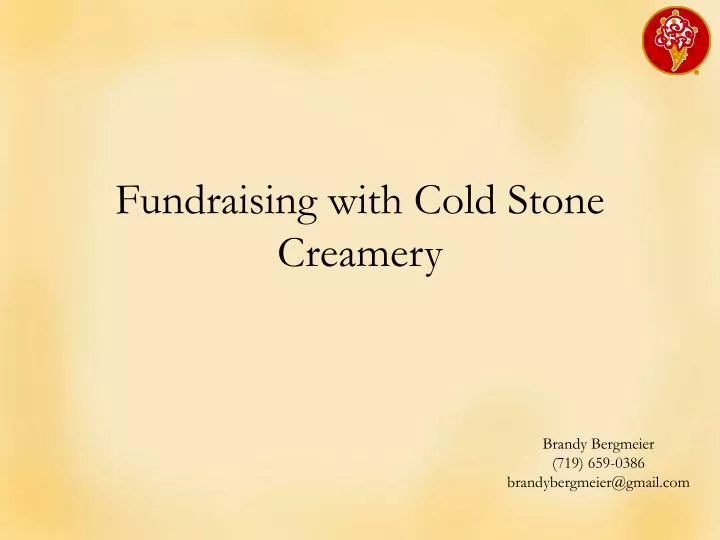 fundraising with cold stone creamery