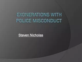 Exonerations with Police Misconduct
