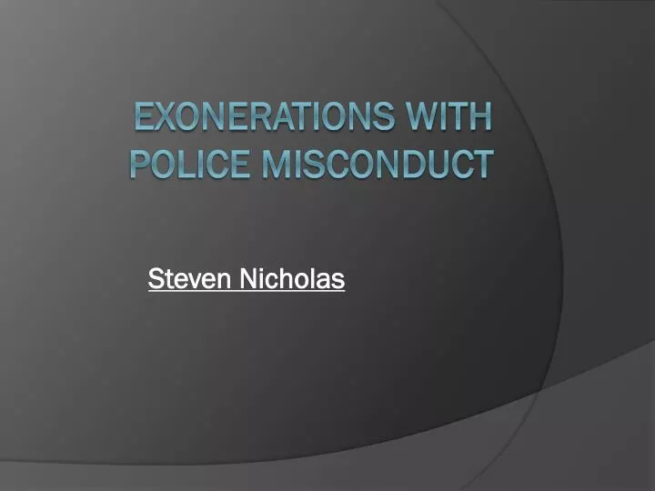 exonerations with police misconduct