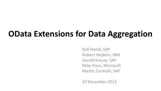 OData Extensions for Data Aggregation