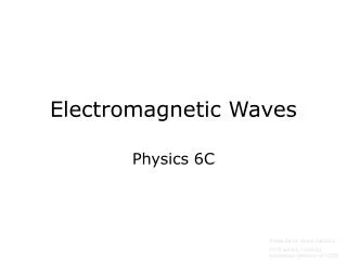 Electromagnetic Waves