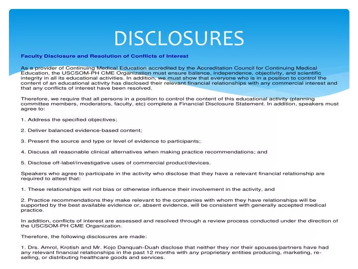 disclosures