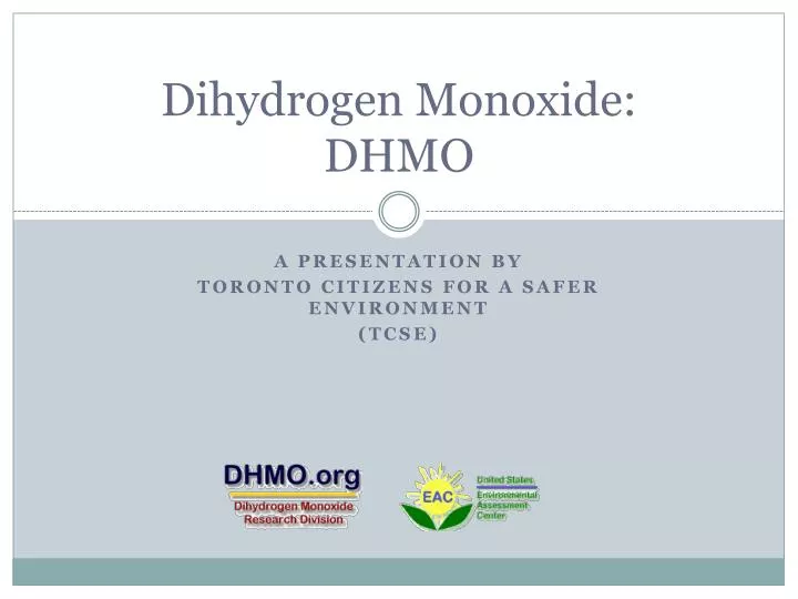 dihydrogen monoxide dhmo