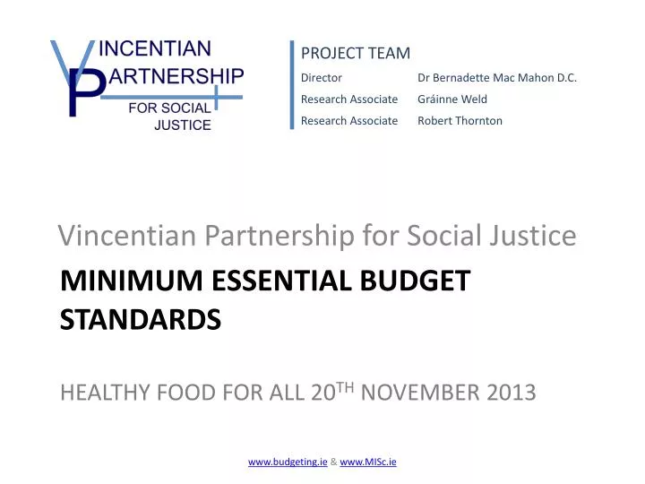 minimum essential budget standards healthy food for all 20 th november 2013