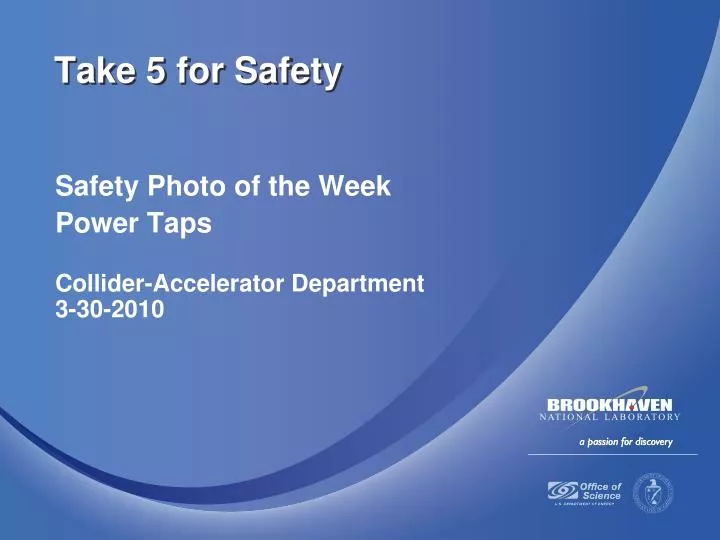 safety photo of the week power taps collider accelerator department 3 30 2010