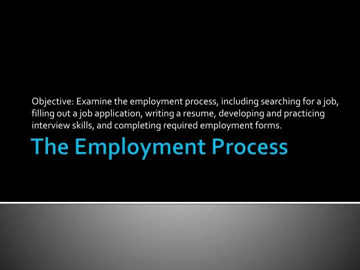 the employment process