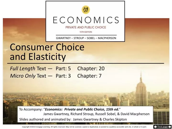 consumer choice and elasticity