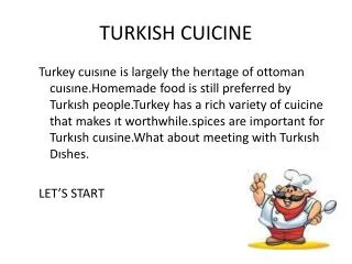 TURKISH CUICINE