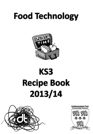 Food Technology KS3 Recipe Book 2013/14