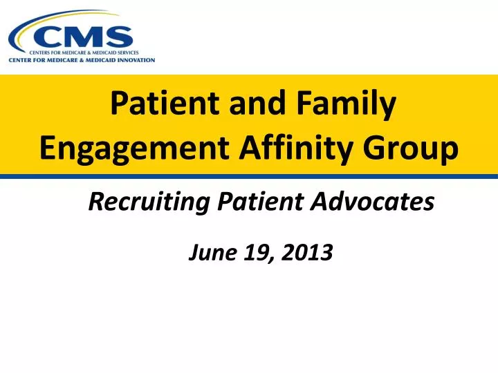 patient and family engagement affinity group