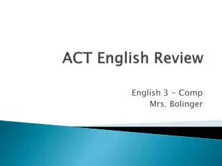 ACT English Review