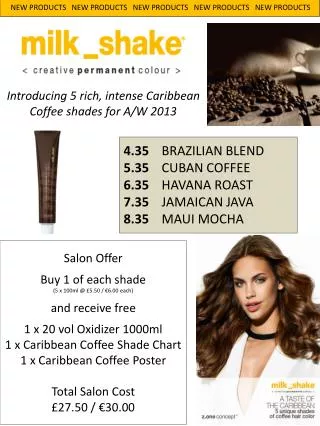 Introducing 5 rich, intense Caribbean Coffee shades for A/W 2013
