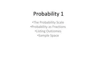 Probability 1