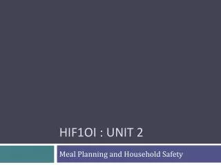 HIF1OI : Unit 2