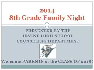 2014 8th Grade Family Night