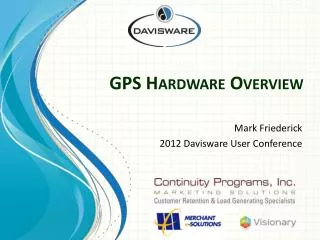 GPS Hardware Overview