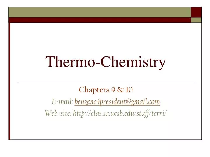 thermo chemistry