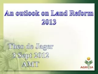 Theo de Jager 3 Sept 2012 AMT