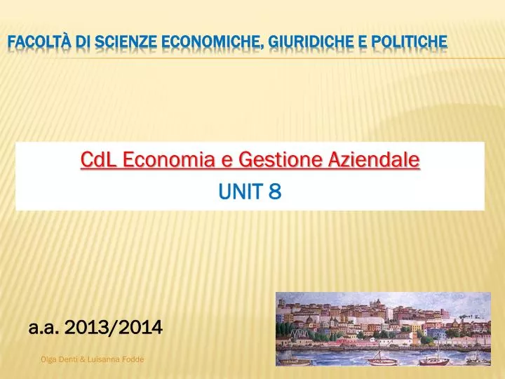 facolt di scienze economiche giuridiche e politiche