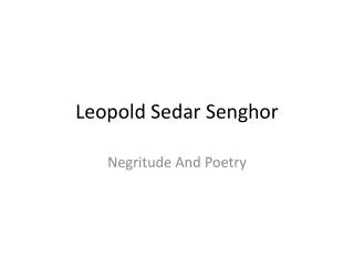 Leopold Sedar Senghor